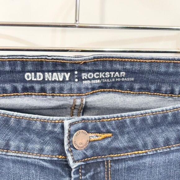 Old Navy‎ Plus Size 20 Jeans Blue Mid Rise Rockstar Skinny Cotton Stretch 833 - Picture 9 of 10